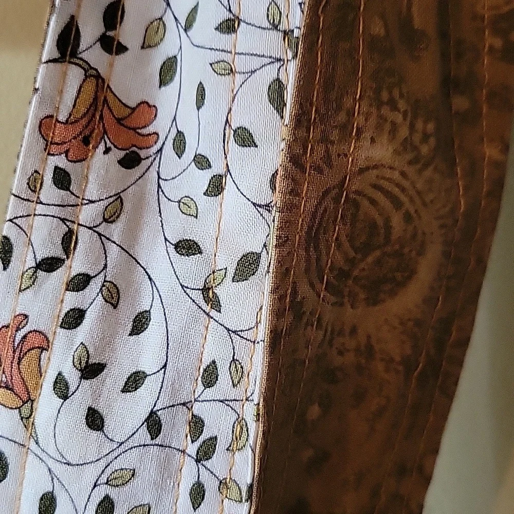 HAND CRAFT Reversible shoulder Bad HANDMADE Cotton Floral Pattern